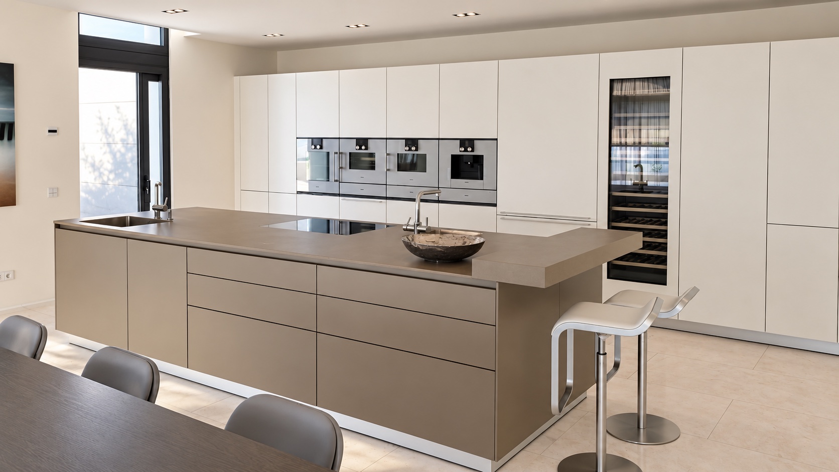 Cocina de diseño en vivienda automatizada de Altea Hills.