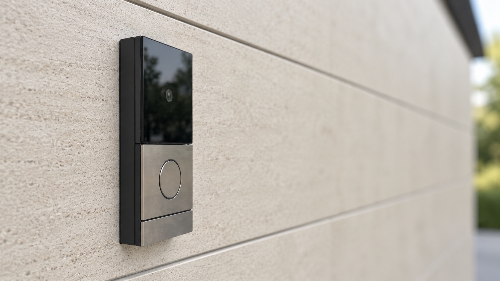 Control de accesos y videoportero integrados en una vivienda inteligente.